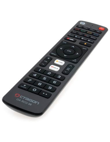 Octagon Spirit V2 Pro Android TV | OTT IPTV Box | Mando a distancia Bluetooth con control por voz (voice control)