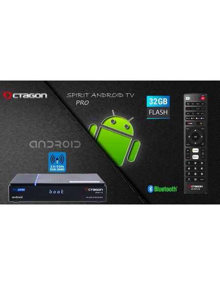 Octagon Spirit V2 Pro Android TV | OTT IPTV Box | Android 11