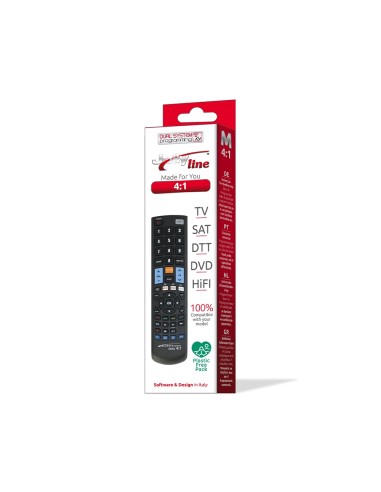 Caja del mando universal JollyLine Made for You DUAL 4:1 | Mando y especificaciones - Controla TV, SAT, DTT, DVD y HiFi