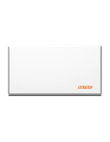 Parabólica plana Selfsat H22D2+ | Vista frontal | ≈ 60cm | ✓ LNB Twin | ✓ Herramientas incluidas | ✓ Compacta y discreta