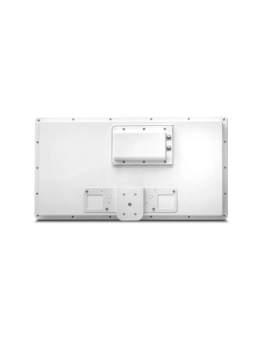 Parabólica plana Selfsat H22D2+ | Parte trasera: conectores LNB Twin y soporte de montaje