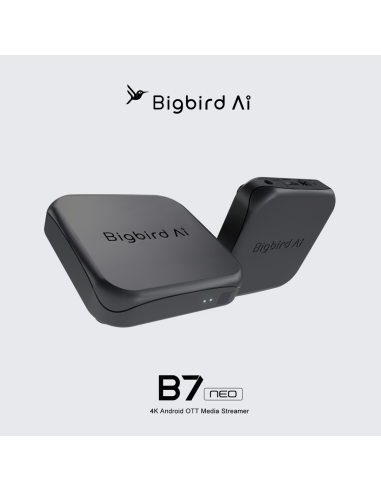 BigBird AI B7 Neo: Receptor IPTV para TV por Internet | Frontal y conexiones 🛒 Comprar BigBird AI B7 Neo