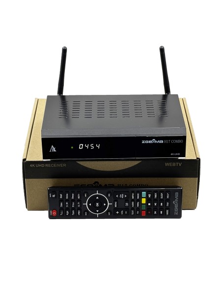 Zgemma H17 Combo – Receptor Linux UHD 4K con sintonizador DVB-S2/S2X + DVB-T2/C y WiFi integrado | Comprar Zgemma H17
