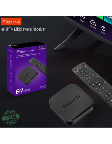 BigBird AI B7 Neo: Receptor IPTV para TV por Internet | Mando a distancia 🛒 Comprar BigBird AI B7 Neo
