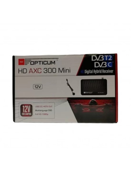 Decodificador para TDT HD Opticum HD AXC 300 Mini | Caja - DVB-T2, DVB-C