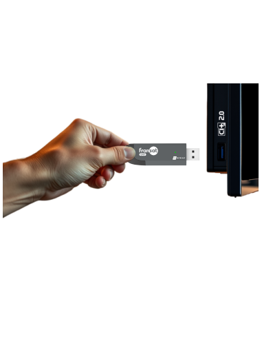 Clé TV Fransat UHD: stick USB que se pone directo en la TV | Canales TNT Francia franceses vía Eutelsat 5ºO