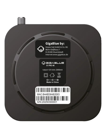 Gigablue X1 Pro 4K – Decodificador satélite & TV Box Android 12 para IPTV/OTT