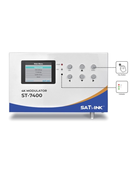 Modulador 4K Satlink ST-7400 | Botones, funciones