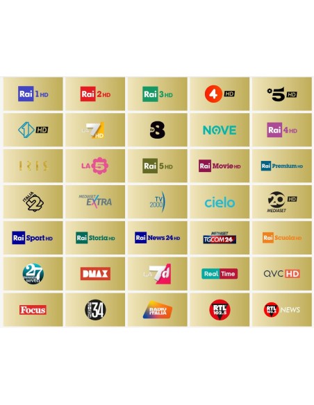 Tivùsat 4k canales HD televisión