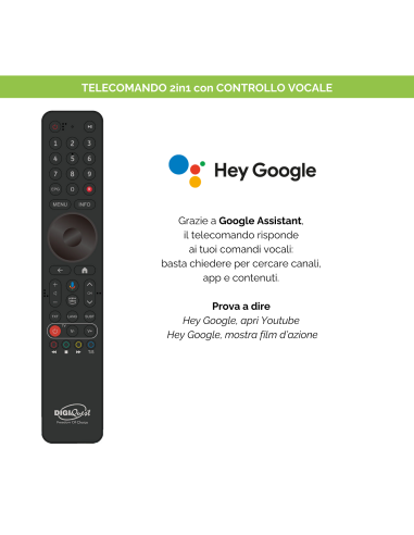 Digiquest AX3 Tivusat 4K Ultra UHD + Tarjeta incluida | Decodificador Oficial con Android TV y sintonizador de TDT
