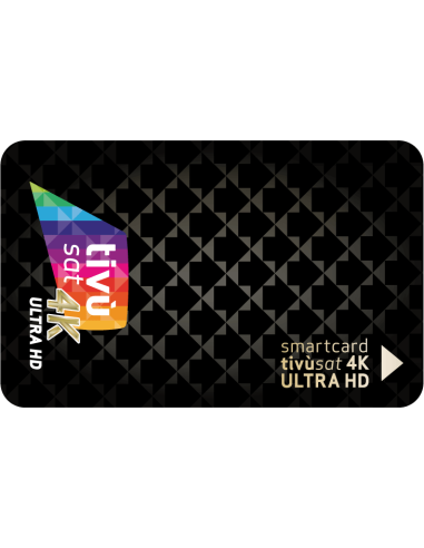 Tarjeta oficial Smartcard Tivùsat 4K Ultra HD Tecnología Merlin 2026