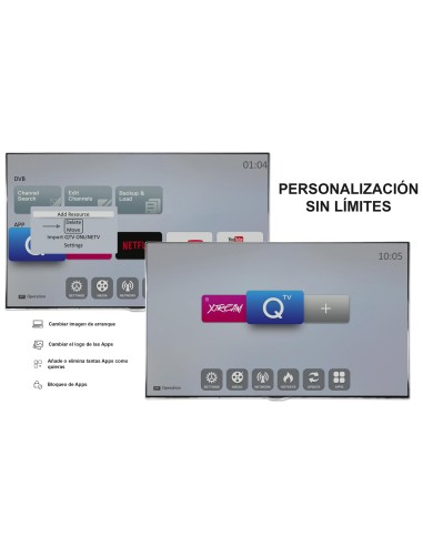 Qviart OG3ws: Receptor satélite OTT Linux Multistream | IPTV Stalker, Xtream, M3U | WiFi 2.4 GHz | YouTube y multimedia