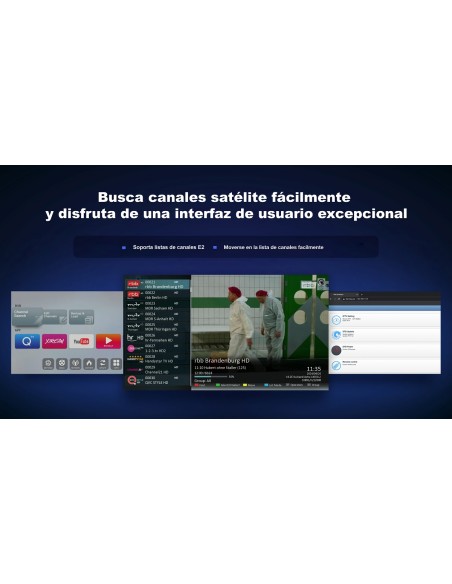 Qviart OG3ws: Receptor satélite OTT Linux Multistream | IPTV Stalker, Xtream, M3U | WiFi 2.4 GHz | YouTube y multimedia