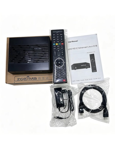 Zgemma H8.2H SE | Decodificador Linux E2 Combo 4K UHD DVB-S2 + DVB-T2/C, WiFi 2.4GHz incorporado, Cortex-A53 Quad Core