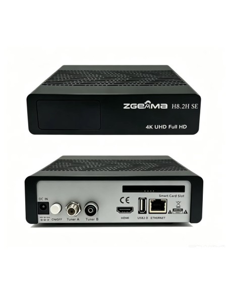 Zgemma H8.2H SE | Decodificador Linux E2 Combo 4K UHD DVB-S2 + DVB-T2/C, WiFi 2.4GHz incorporado, Cortex-A53 Quad Core