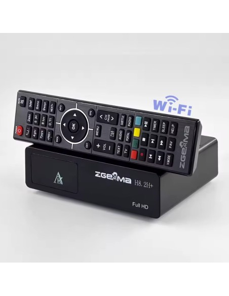 Zgemma H8.2H Plus | Receptor Linux Enigma2 Combo (Satélite, TDT y Cable). Wifi incorporado. Frontal, lateral y mando a distancia