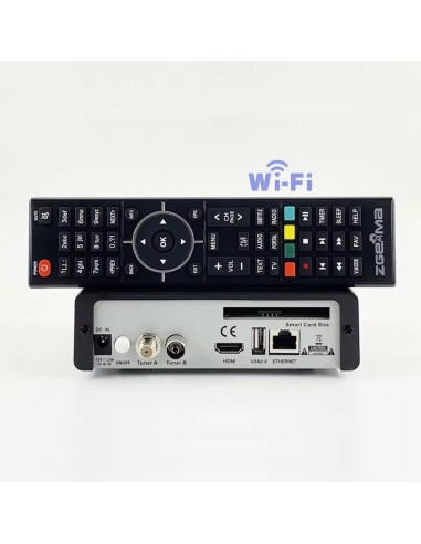 Zgemma H8.2H + | Receptor Linux Enigma2 Combo (Satélite, TDT y Cable). Wifi incorporado. Trasera, conexiones y mando