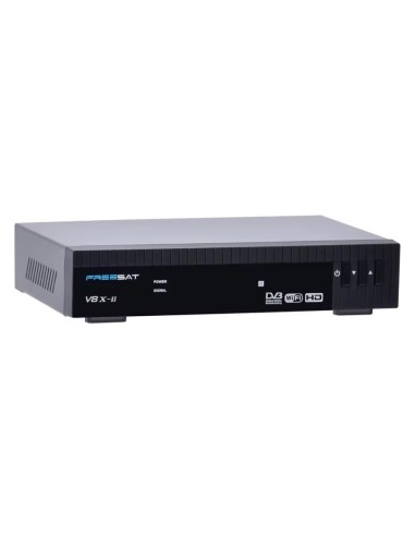 Freesat V8X-II - Receptor satélite Full HD DVB-S2X con WiFi integrado. Frontal del receptor, botones