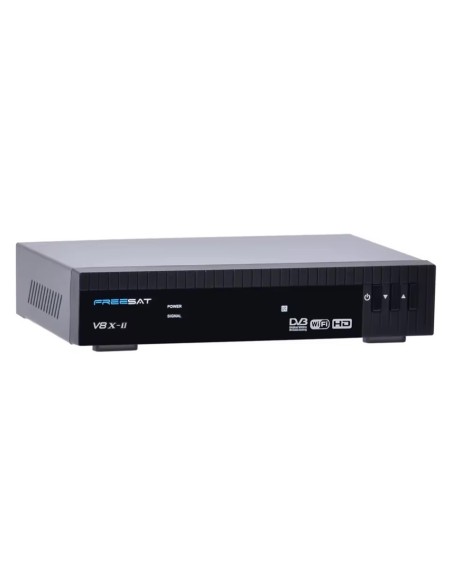 Freesat V8X-II - Receptor satélite Full HD DVB-S2X con WiFi integrado. Frontal del receptor, botones