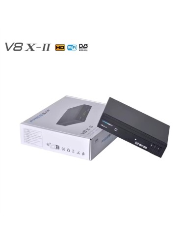 Freesat V8X-II - Receptor satélite Full HD DVB-S2X con WiFi integrado - Actualizable por USB