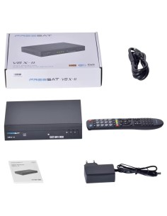 Freesat V8X-II - Receptor satélite Full HD DVB-S2X con WiFi integrado - Actualizable por USB 2