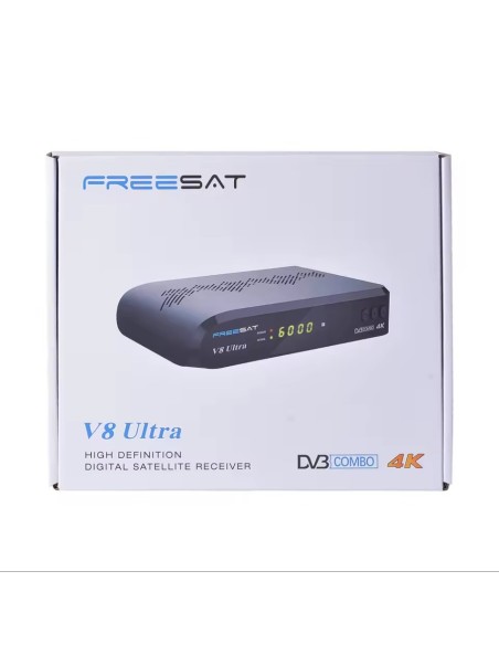Freesat V8 Ultra | Caja Receptor Combo 4K (Satélite + TDT) con WiFi integrado - Actualizable por USB