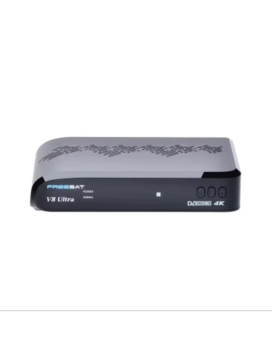 Freesat V8 Ultra | Receptor DVB-Combo 4K para satélite y TDT con WiFi integrado. Frontal del receptor, botones