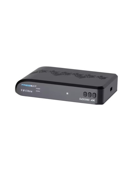 Freesat V8 Ultra | Receptor DVB-Combo 4K con WiFi integrado. Frontal del receptor, botones