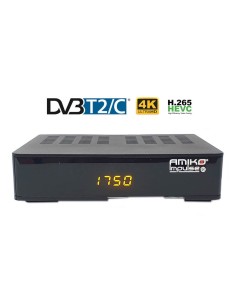 Receptor TDT 4K Amiko Impulse 4K - DVB-T2/C, 4K Ultra HD 2160p, H.265 HEVC, Lector de tarjetas, Grabación y Timeshift