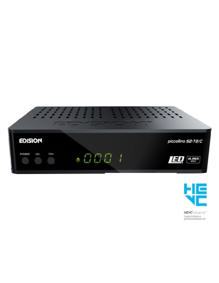 Edision Piccollino S2+T2/C Combo | Frontal y chasis frontal