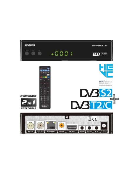 Edision Piccollino S2+T2/C Combo | Completo