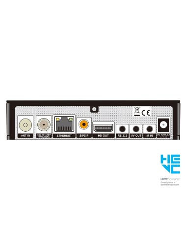 Edision Piccollino S2+T2/C Combo | Trasera, túners, conexiones