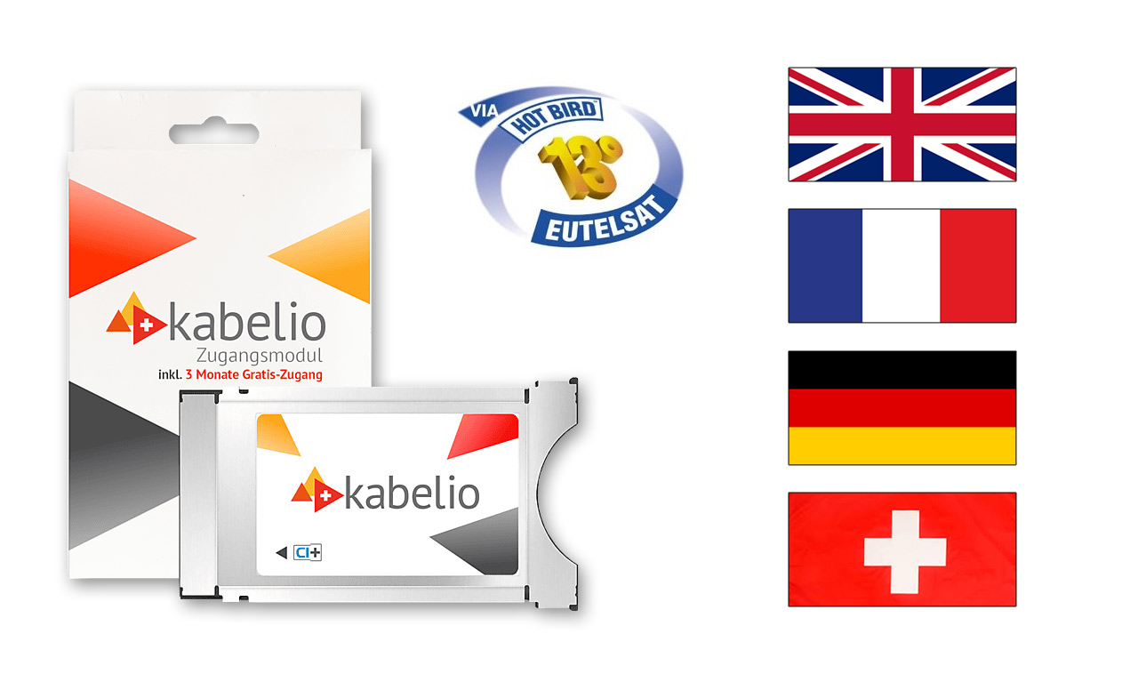 Kabelio Módulo CI+ Suiza, Reino Unido, Alemania, Francia
