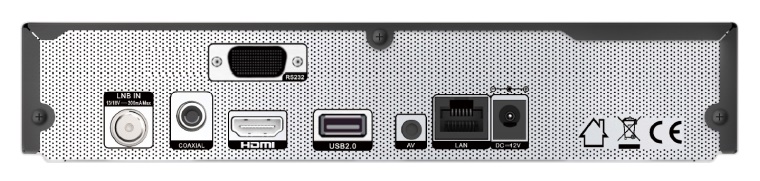 Viark SAT 4K: Manual del Usuario - Panel Trasero