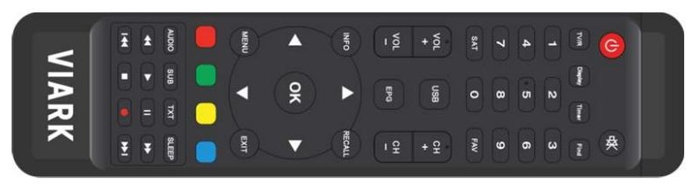 Viark SAT 4K: Manual del Usuario - Mando (RCU)