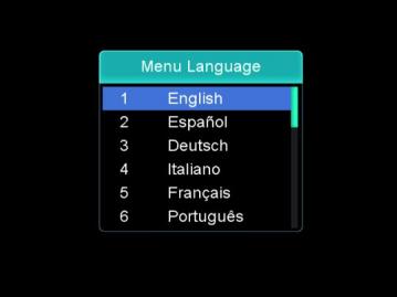 Viark SAT 4K: Manual del Usuario - Menú idioma