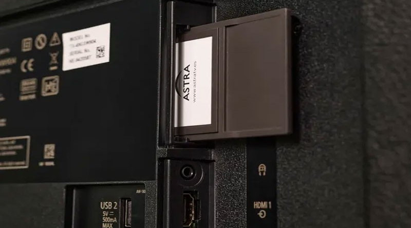 Dispositivos Astra TV | Módulo CAM Astra TV en la ranura CI+ de televisor