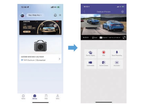 Manual en español AZDome M330 Max - Aplicación AZDOME - Vista previa