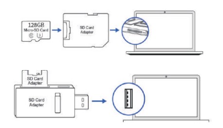 Manual en español AZDome M330 Max - Adaptador tarjeta microSD