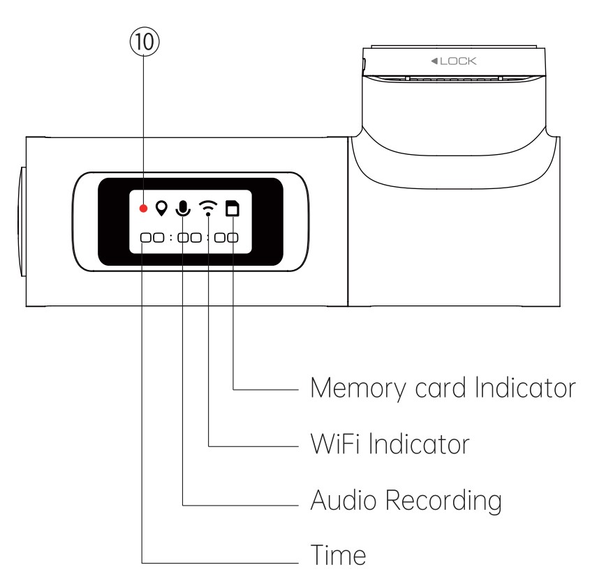 Manual en español AZDome M330 Max - Diagrama display