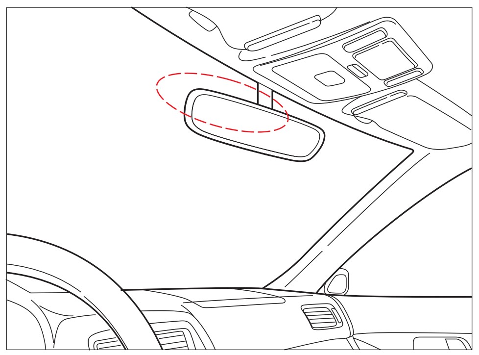 Manual en español AZDome M330 Max - Instalación en parabrisas tras espejo retrovisor