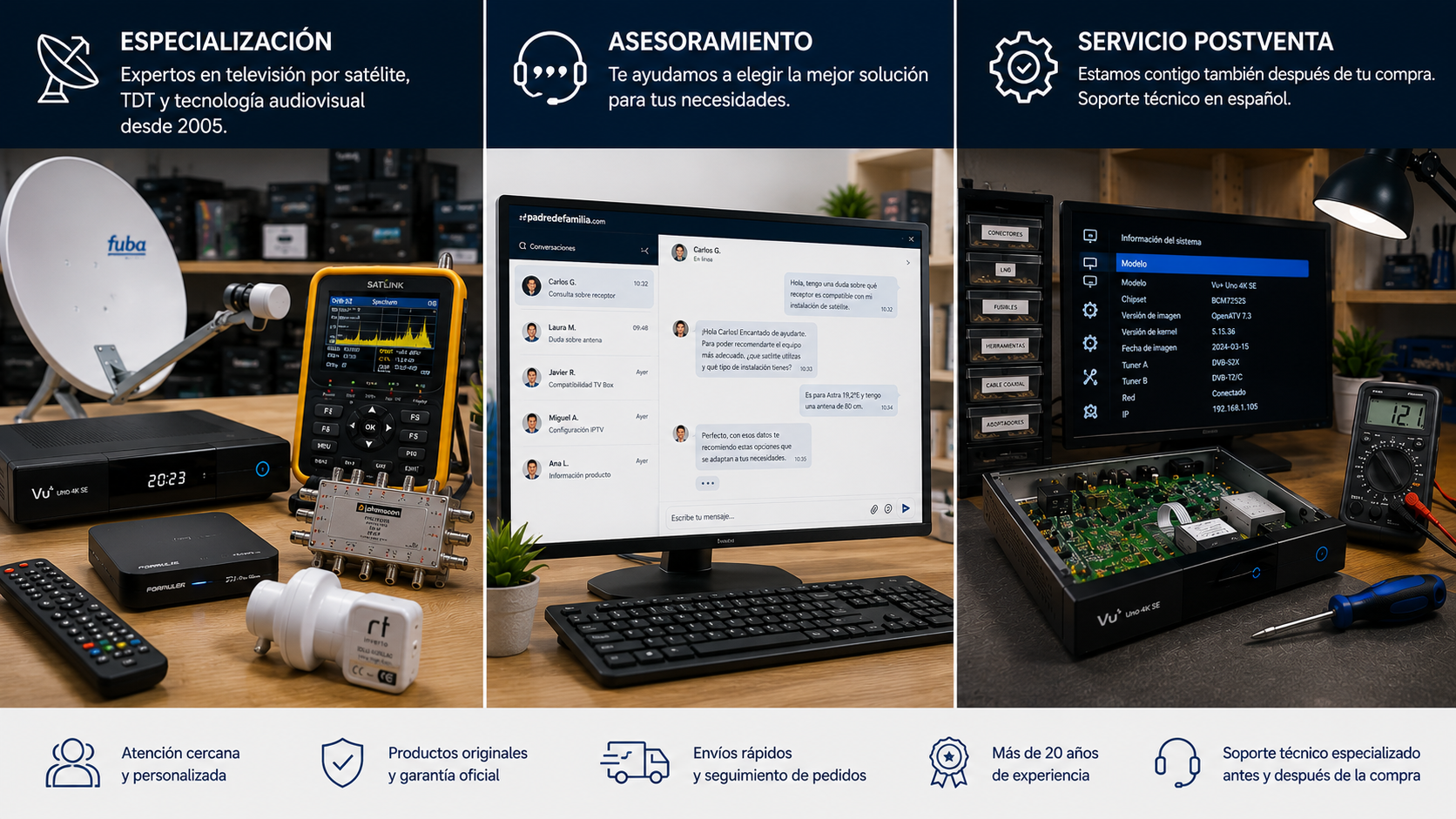 Sobre Nosotros - Padredefamilia.com - Asesoramiento, Especialización, Servicio Postventa